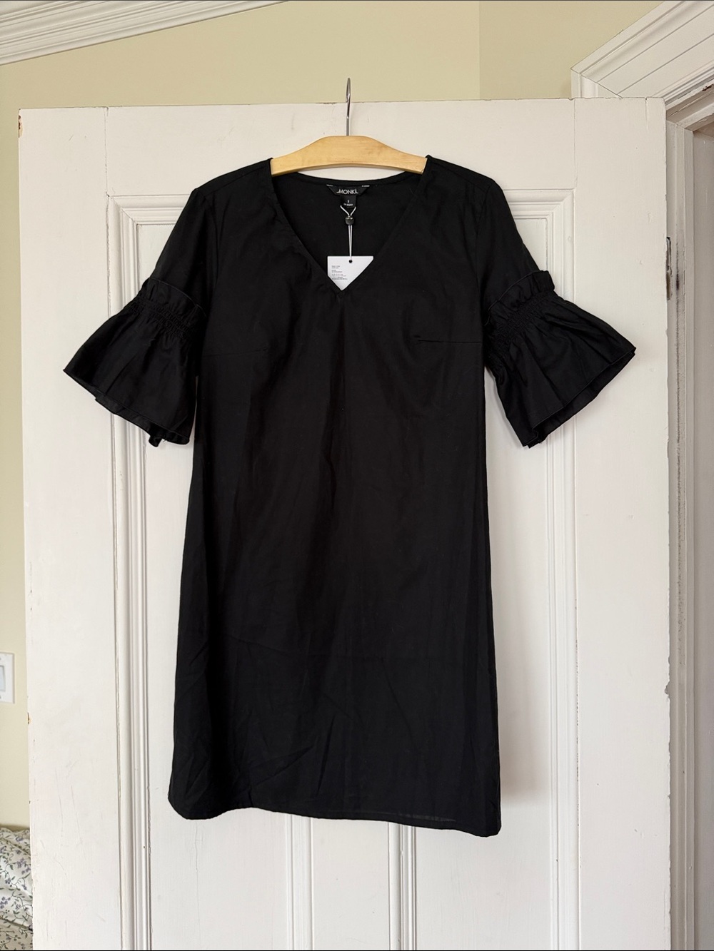 Monki Black V-Neck Mini Dress